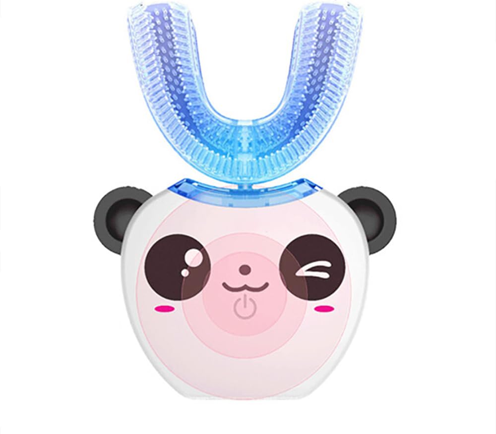 Brosse à dents électrique enfants automatique forme U voyage souple original panda rechargeable sonique vibrante ergonomique