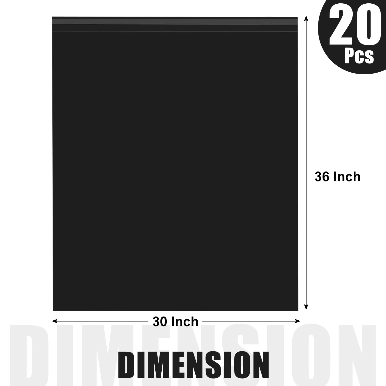 Cholemy 20 buste grandi in polietilene, 76 x 91 cm, resistenti agli strappi, autoadesive, impermeabili, schermate e antistrappo, buste postali