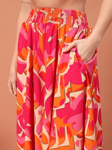Image of KZULLY | Palazzo for Women | Solid & Printed | Stylish Wide-Leg | Comfortable Elastic Waist Bottomwear