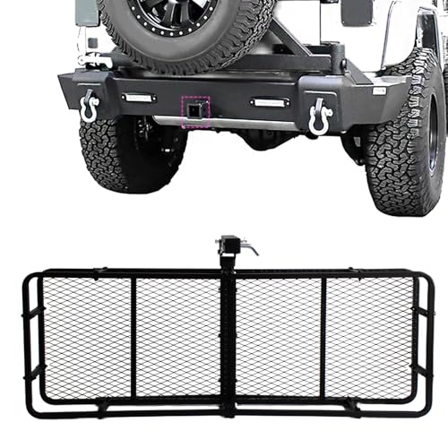 Hitch Mount Cargo Carrier Rack 57x21x7 Inch 500 Lbs Capacity 2 Inch Receiver Luggage Basket Cargo Rack for Trailer Hitch