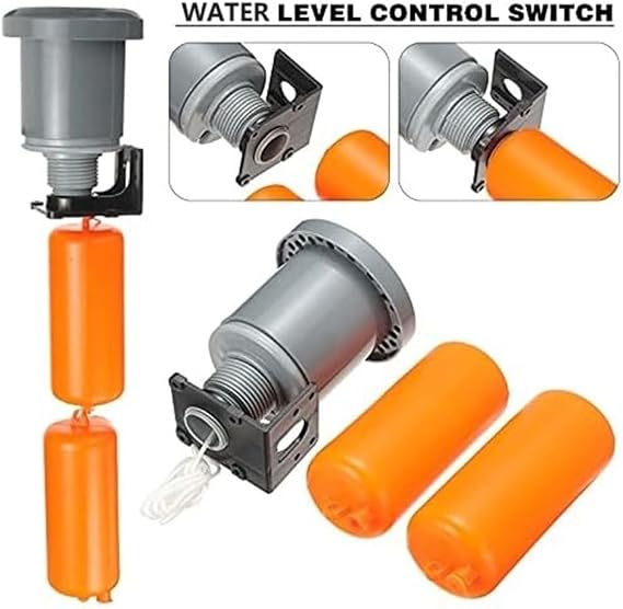 Water Level Sensor, AC 240V Tanks Pool Water Tower Water Level Sensor Controller Float Switch, 120cm Wire Length