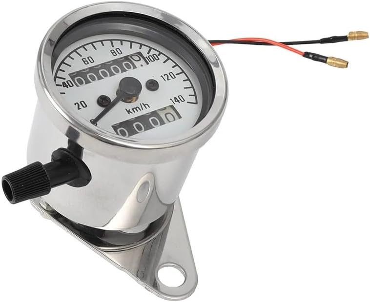 Motorcycle Odometer Gauge 12V Universal LED Dual Meter Motorcycle Odometer Meter Tachometer 0-140km/h