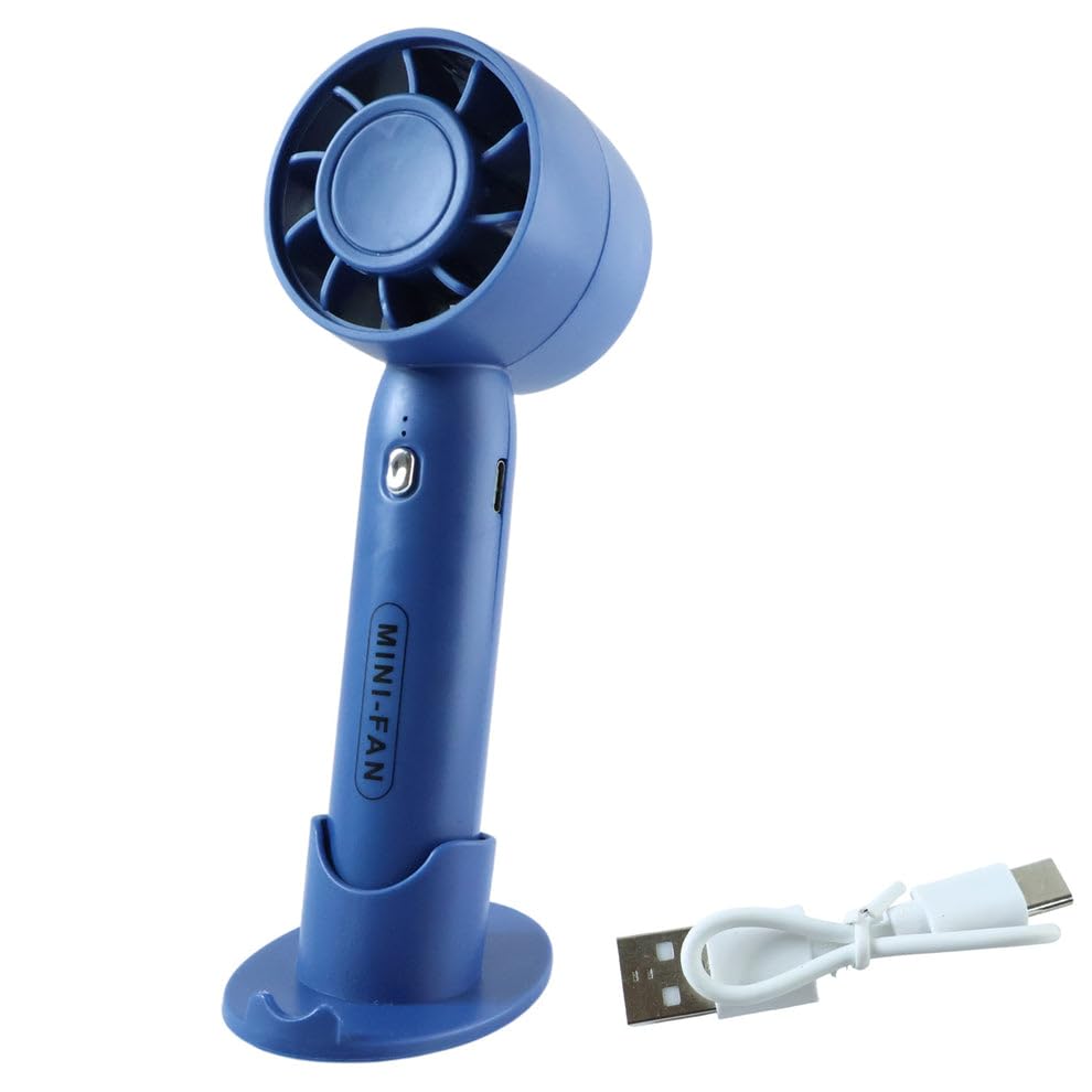 Rechargeable Mini Handheld Fan with Stand | Portable USB Charging Personal Cooling Fan | Dual Use Handheld & Desk Fan | Lightweight Travel Fan for Home, Office & Outdoor Use-image-38