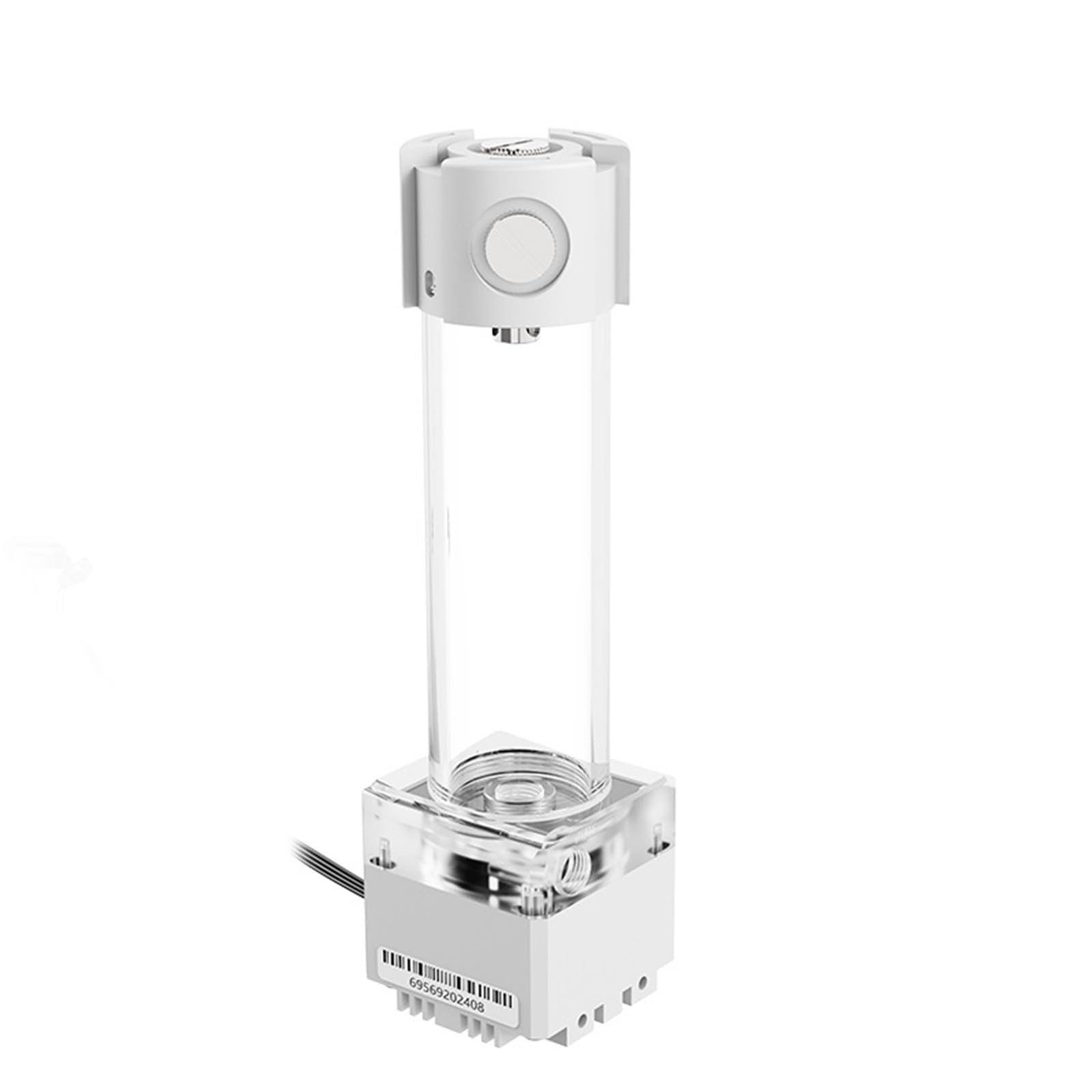 Komputerowe chłodzenie wodne, cicha pompa wodna, zbiornik na wodę, wbudowany środek przeciwpieniący, z boku do wody, PUB-FS6MA (340 mm (Small 4pin), Silver 5V RGB)