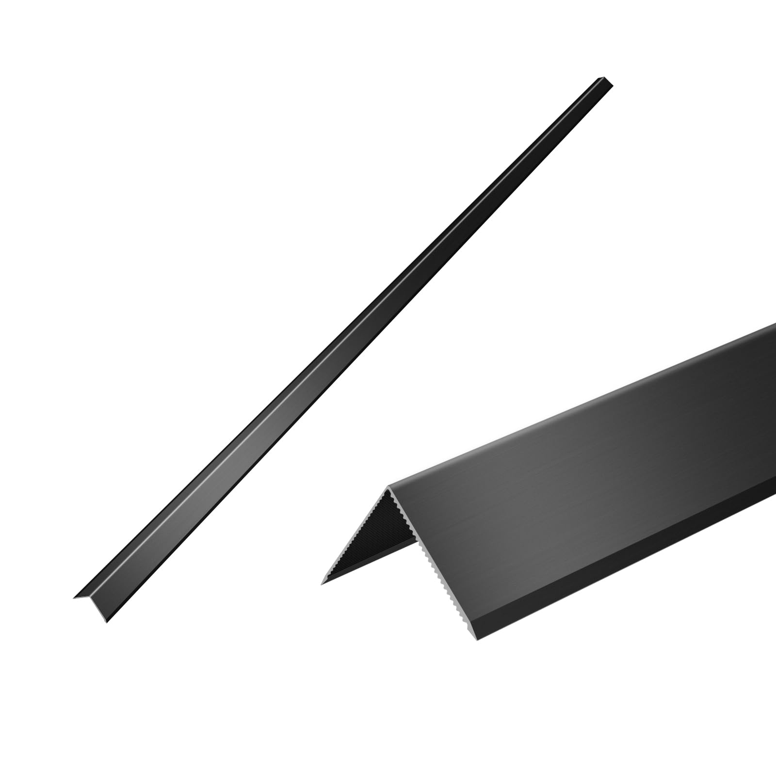 Aluminum Alloy Black L Corner Guards Wall Corner 1.2"x1.2"X48"/20Ga,6PCS