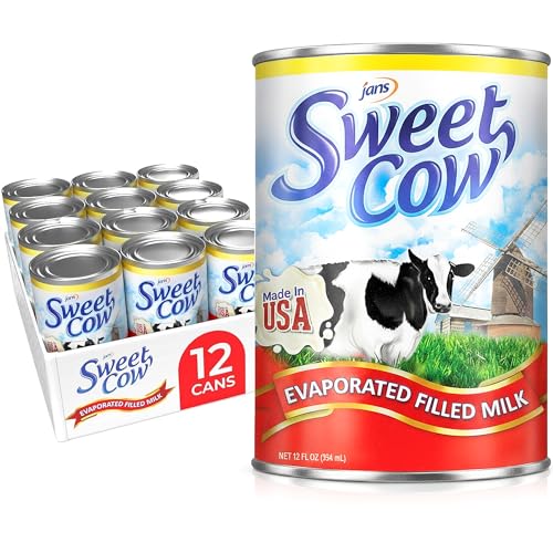 Image of Jans Sweet Cow Evaporated Dairy Milk, 13.7 oz, Pack of 12, Canned