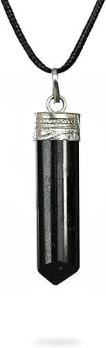 AYANA - Collar de turmalina negra cruda, hecho a mano, con cristal de turmalina natural natural de origen ético, Turmalina negra, Turmalina
