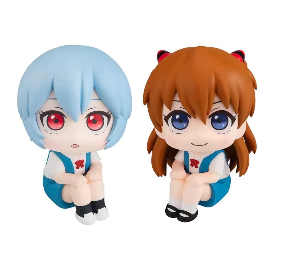 Anime Neon Genesis Evangelion Figurines  Rei Ayanami Asuka Langley Shinji Ikari Collectible Mecha Statues for Evangelion Fans, Manga Collectors & Anime Display Decor (2 Piece Set 10cm)