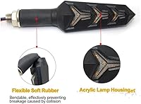 Vista 4 de Motorcycle Turn Signals Light 4PCS Flowing LED Motorcycle Turn Signal Lights Motorbike Indicators 12V Amber Lamp Blinkers for Scooter Quad Bike