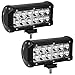 LED Light Bar YITAMOTOR 2Pack 36W 7inch Spot Led Light Pod LED Work Light Offroad Light Driving Light Fog Light Boat Light Waterproof for Camper Pickup Truck ATV AWD SUV 4WD 12V, 2 Years Warranty