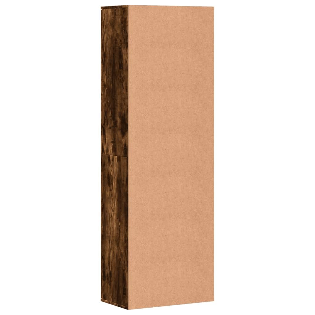 vidaXL Highboard, Hochschrank mit Stauraum Türen, Kommode für Wohnzimmer Schlafzimmer, Sideboard Beistellschrank, Räuchereiche Holzwerkstoff