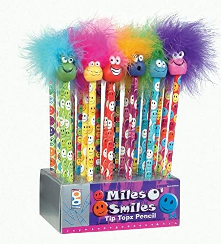 Geddes Miles O'Smiles Tip Topz Pencils - Set of 24