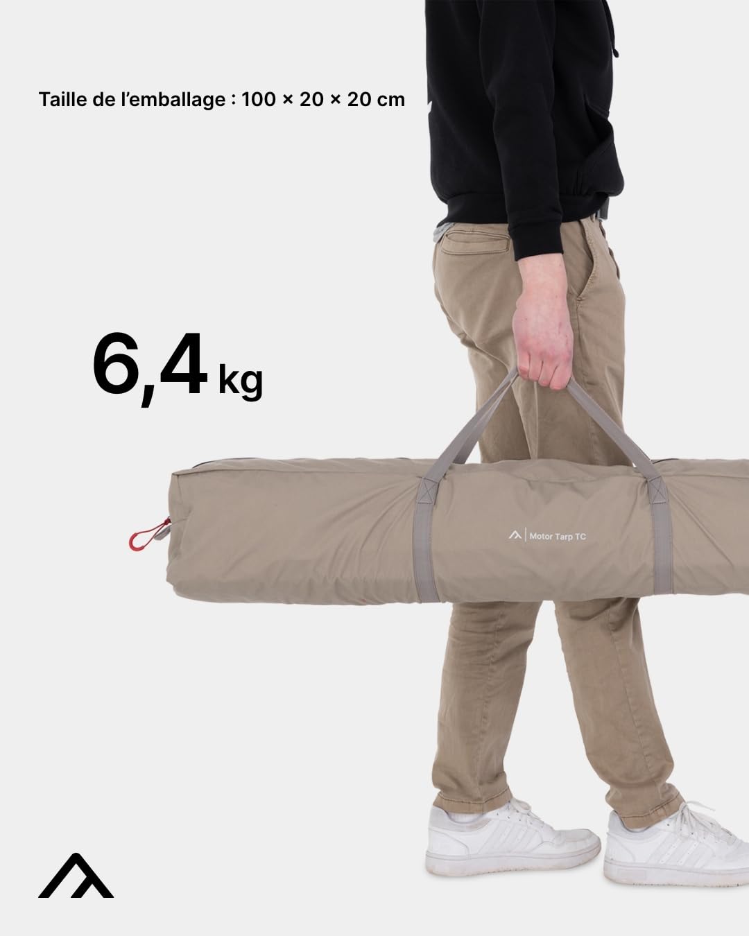 qeedo Motor Tarp TC Voile Pare-Soleil en Coton pour Bus et Voiture avec Rail de Guidage et ventouses