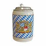 Schöne, klassische Ausführung und hochwertige Verarbeitung - Besonders praktisch ist der Zinndeckel: hält Ungeziefer fern und die Kohlensäure im Krug!