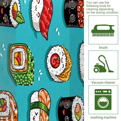 Tapis de cuisine japonais, tapis de sol antidérapant lavable et absorbant - 5