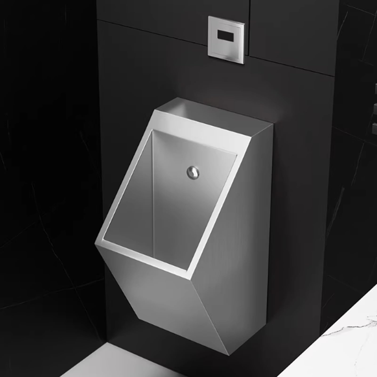 Orinal de pared para hombres adultos, a prueba de derrames, para baños públicos, comerciales y domésticos, duradero y fácil de limpiar