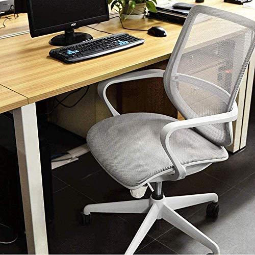 Chaise de bureau en tissu dossier bas et assise réglable confortable