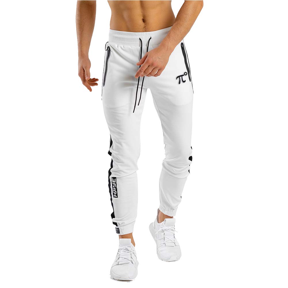 PIDOGYMMen's Athletic Running Sport Jogger Pants Slim Striped Workout Casual Joggers Tapered Sweatpants
