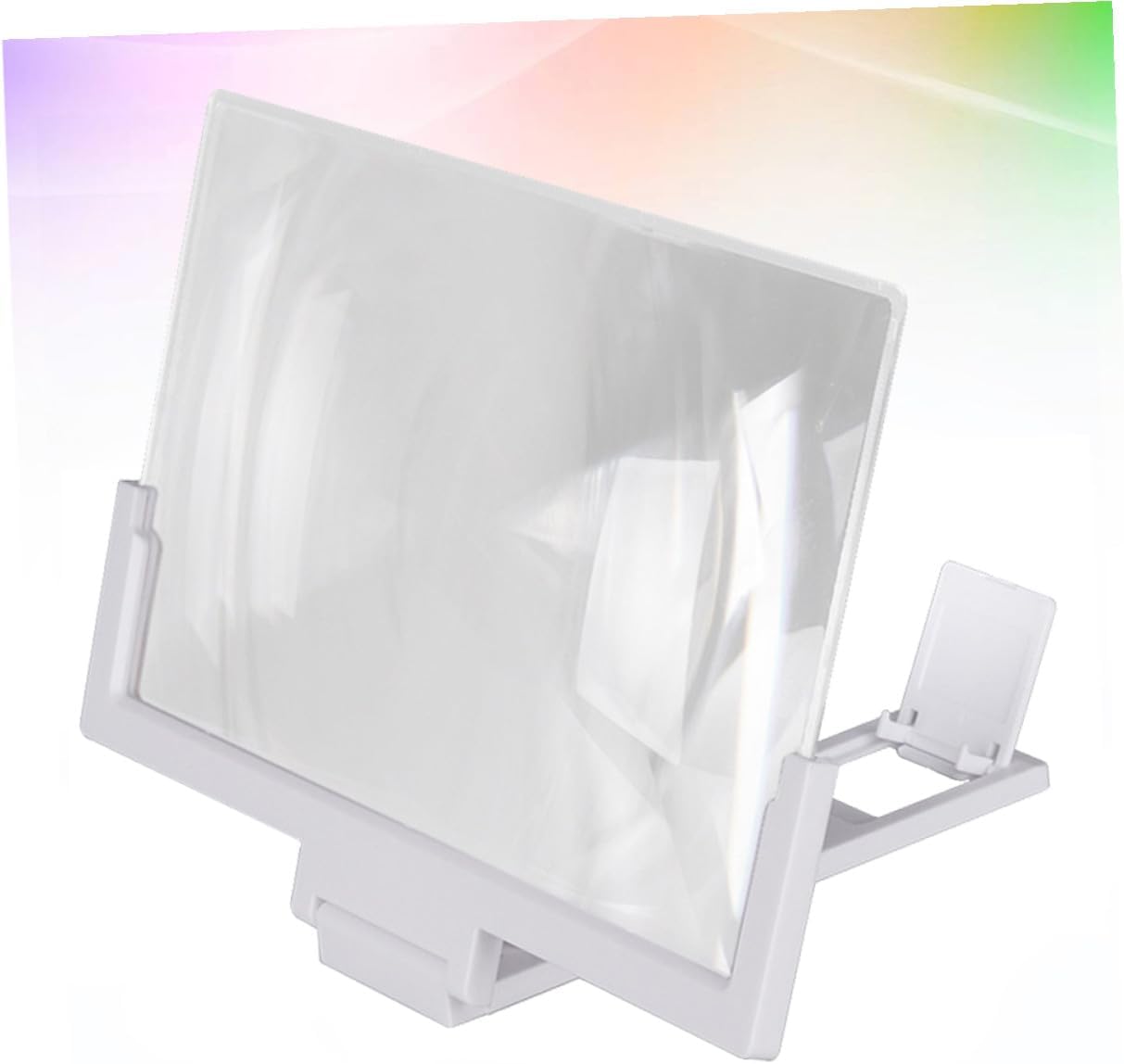 3D Phone Screen Magnifier and Video Amplifier Foldable Phone Screen Amplifier 8-14 Inch Projector for Home and Office Use (White)