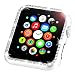 Leotop Compatible with Apple Watch Case Series 4 40mm 44mm, Metal Bumper Protective Cover Bling Shiny Frame Rhinestone Glitter Diamond Compatible iWatch for Women Girls (Diamond Silver, 40mm)