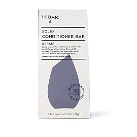 HiBAR - Repair Conditioner Bar - For Damaged, Broken, Brittle Hair - Restore & Nourish - With Quinoa Protein & Jojoba Oil - Plastic-Free - Soap, Paraben & Sulfate-Free -Color Safe & Vegan -1 Solid Bar