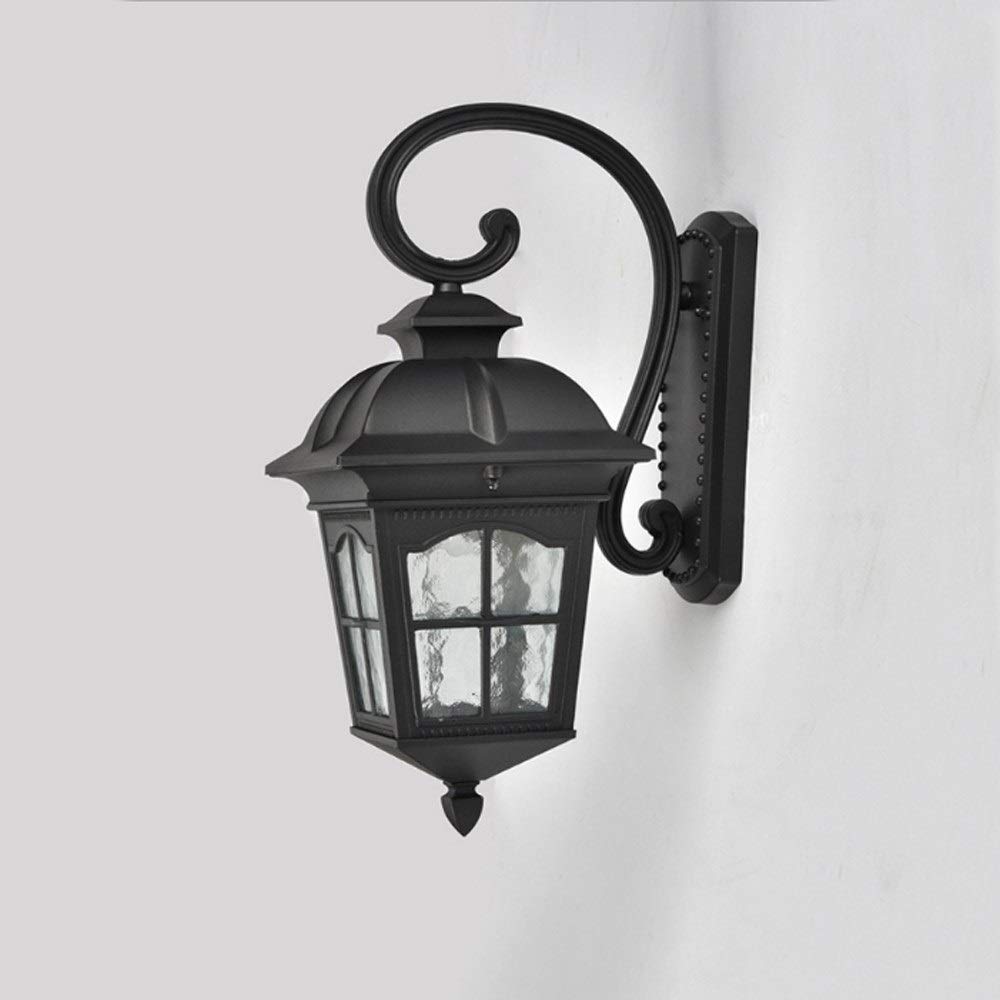 Kinkiet Victoria Outdoor Wodoodporny aluminiowy kinkiet Patio Oświetlenie ogrodowe Balkon Korytarz Alejka Szklana lampa ścienna E27 Do wewnątrz i na zewnątrz - Mosiądz (czarny)