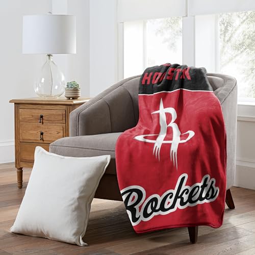 Northwest Houston Rockets NBA Officially Licensed 46″×60″ Microfiber Throw Blanket – All Team Logos & Colors – Cozy Game Day Throw for Fans, Living Room, Couch & Dorm