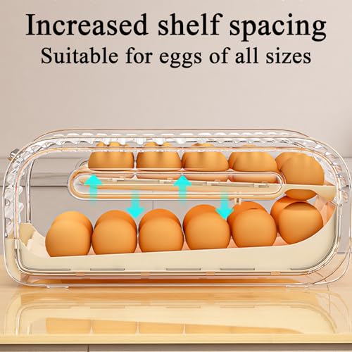 Recipiente para huevos en SPU resistente de dos niveles para nevera 5