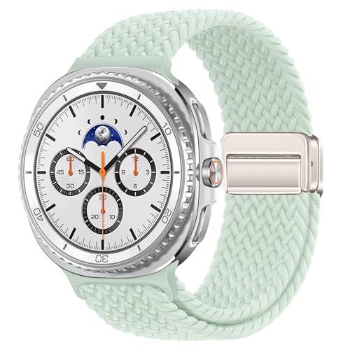 Image of XMUXI Compatible with Samsung Galaxy Watch 8 Strap 44mm 40mm Magnetic Nylon Replacement Bands for Galaxy Watch 8 Classic 46mm Straps Braided Sport Loop (No Watch)
