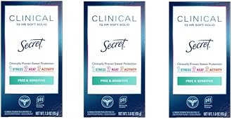 Clinical Strength Soft Solid Sensitive Unscented Deodorant, 1.6 oz (Pack of 3)