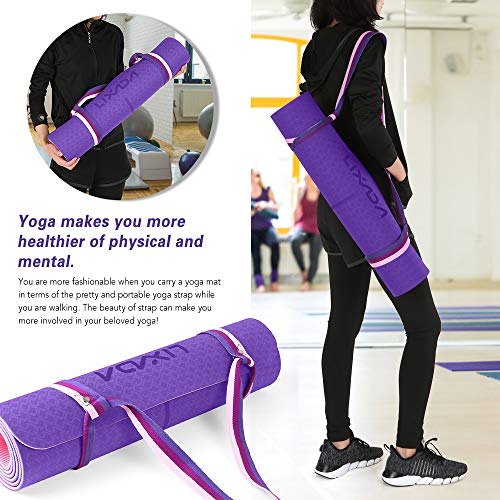 Tapete de ioga Lixada TPE ecológico antiderrapante tapete para exercícios e fitness, tapete de trein