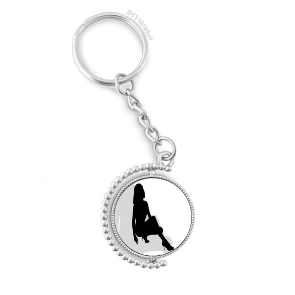 Porte-clé rotatif hot femme squats 1,2x3,5 pouces multicolore