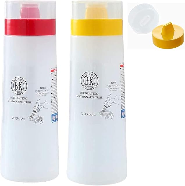 Porous Squeeze Bottles,2Pack 4-Hole Plastic Condiment Squeeze Bottle,Leakproof Salad Dressing Container Honey Ketchup Sauce Seasoning (10 oz)