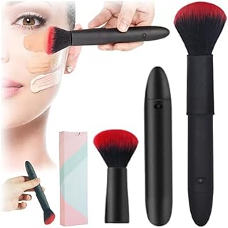 Cepillo de maquillaje eléctrico negro con vib...