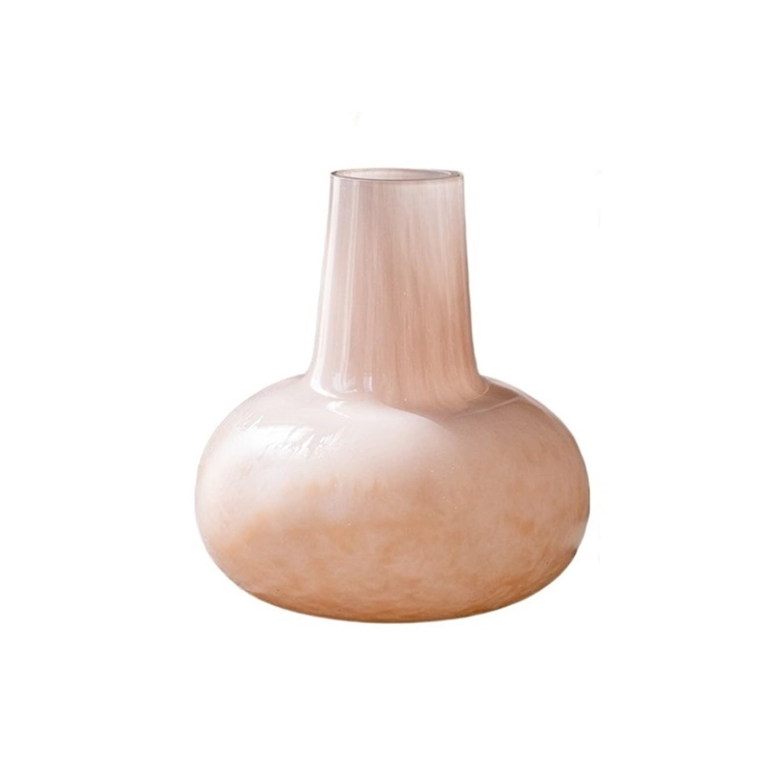 Vases décoratifs en Verre Rose Blush de 18cm, for Salon, Chambre à Coucher, Bureau Decoratif