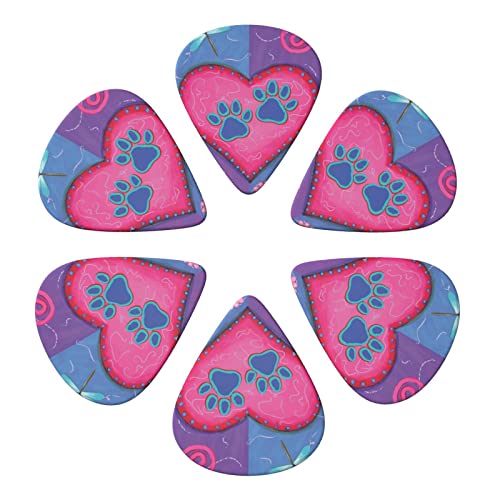 Lot de 6 médiators en forme de patte de chien pour guitare acoustique, guitare électrique, basse, ukulélé – fins, moyens… - Les Beatles, Paul McCartney, John Lennon, RIngo Starr, George Harrison Lot de 6 médiators en forme de patte de chien pour guitare acoustique, guitare électrique, basse, ukulélé – fins, moyens… – Image 5