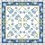 HOMETITUTE 10PCS 12x12 Inch Blue and Green Floral Tile Pattern Floor Tiles Peel and Stick Removable Self Adhesive DIY Vinyl Flooring Stickers for Kitchen Bathroom Living Room Entryway Home Decor