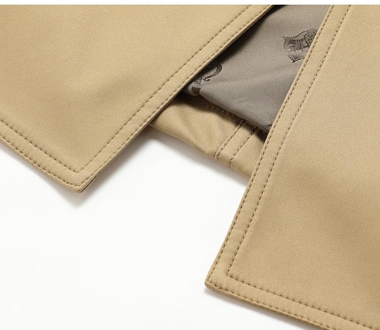 Generico Trench Uomo, Cappotto Mod Di Media Lunghezza, Doppio Petto, Bavero, Giacca Con Cintura, Spesso, Classico, Da Ufficio, Casual, Da Lavoro, Slim Fit, Soprabito
