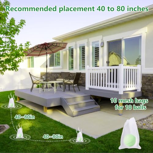 Cat Deterrent Outdoor, Natural Peppermint Oil Cat Repellent Outdoor, 10 Pack Cat Deterrent Balls Outdoor Indoor to Keep Cats Out of Yard, Garden, Lawn, Prevent Scratch and Chew, Keep Cats Away by VITAFOR - Image 5