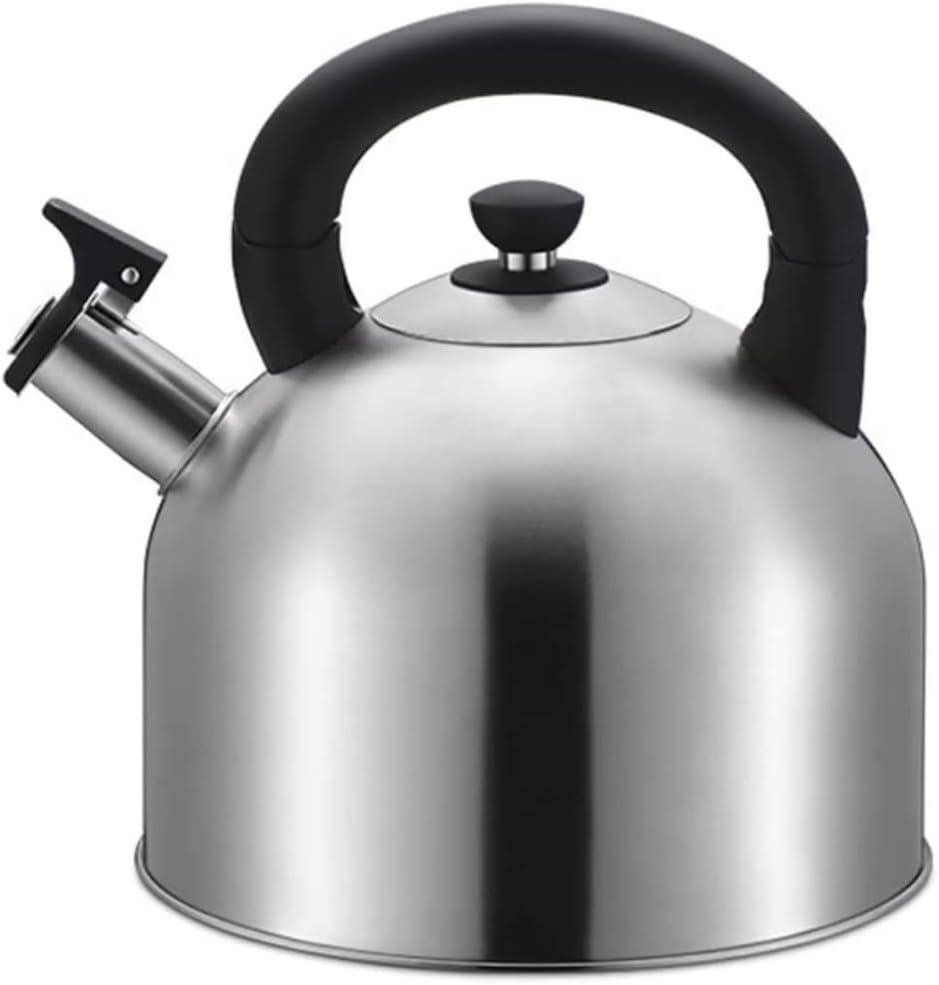 Stove Top Kettle 304 Stainless Steel Whistling Tea Kettle Teapot for Stove Top 4 litres Whistling Kettle with Anti-Scald Handle Stovetop Kettle Kitchen,B-4L