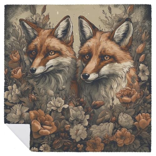 Servilletas de Tela con Animales y Flores 4 Piezas miniatura 6