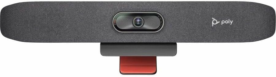 Poly Studio R30 USB Video Bar 4K Video Conference Equipment with Internal Speakers and Microphones - 3840 x 2160 Resolution - USB Connectivity - TAA Compliant - Sand - 1 Year Warranty
