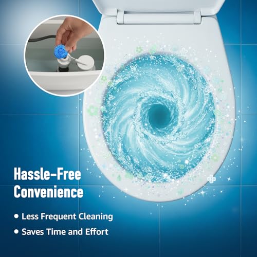 Image of Amazon Brand - Presto! Flush Tabs | 400 Gram | 50 Gram | 8 Tabs X Pack of 1 | Prevents Stains, Removes Limescale | Toilet Flush Tank Balls