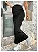 OYOANGLE Women's Maternity Skirt Textured High Waisted Side Split Pregnancy Bodycon Long Skirts Black Medium