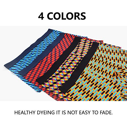 WeciBor Mannen kleurrijke Boxer Shorts ondergoed katoen grappige patroon Boxer slip 4 packs - Afbeelding 4