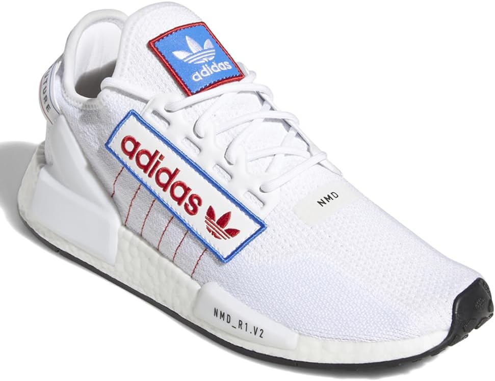adidas NMD_R1.V2 Mens Shoes Size 9.5, Cloud White/Scarlet/Blue