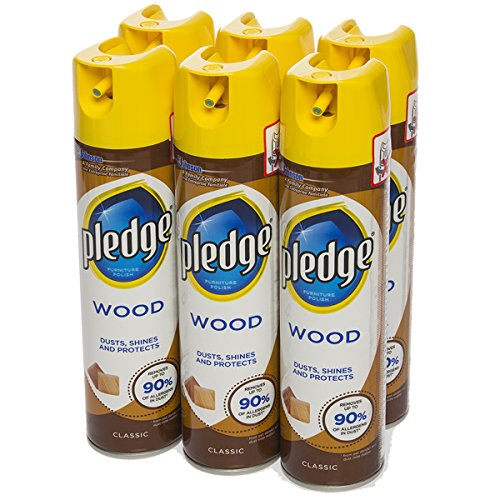 Pledge (6 Pack) 8.5oz Classic Furniture Polish Dusting Spray Cans Household Cleaner Dust Remover Spray