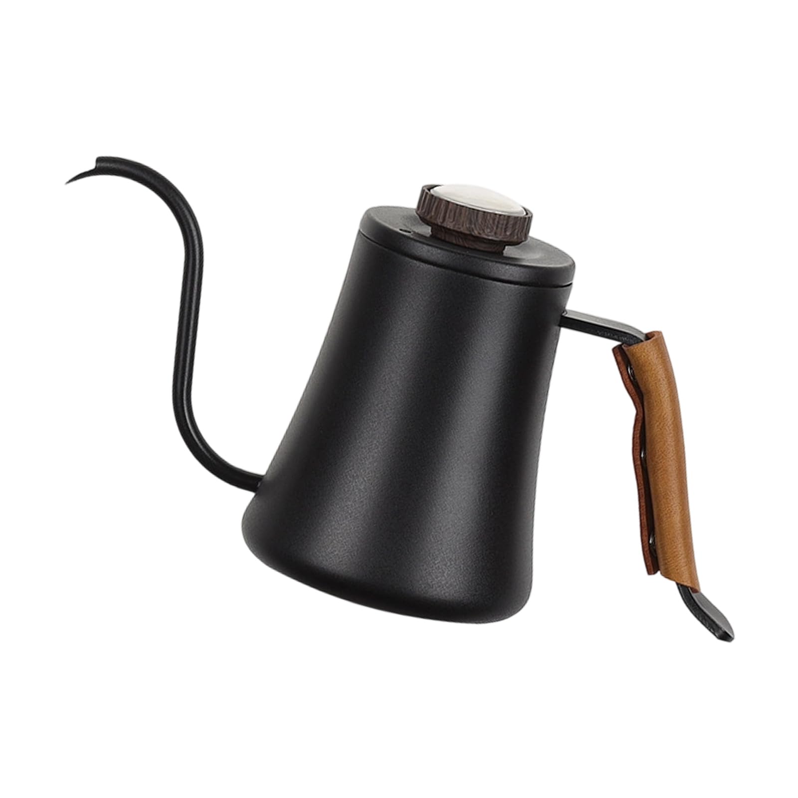 PANGBOER Sophisticated 600ML Stainless Steel Coffee Brewing Kettle with Arched Shape and Simple Maintenance Temperature Display Kettle