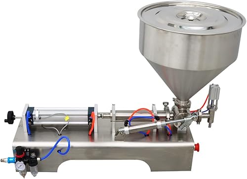 Miniatura 3 de Máquina de llenado de líquidos de pasta de doble uso neumática de 110V 1.0-10.1 fl oz para aceite esencial de pasta de dientes de emulsión