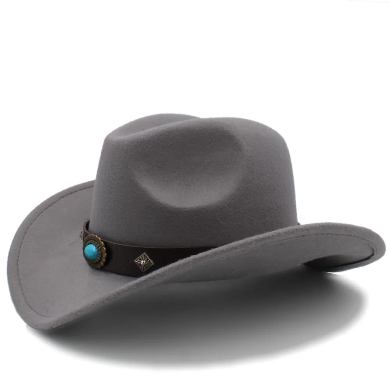 CLoxks Sombreros Cowboy Sombrero De Vaquero Occidental para Hombre Talla De Gorra Steampunk Ecuestre Jazz